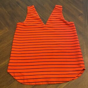 Banana Republic size small red and navy striped sleeveless top